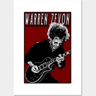 Retro Vintage Warren Zevon Posters and Art